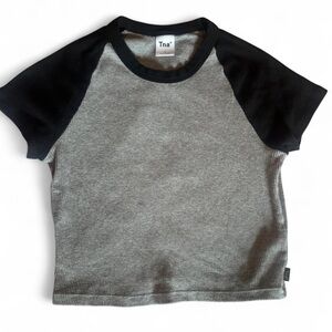 TNA Black and Gray Baby Tee